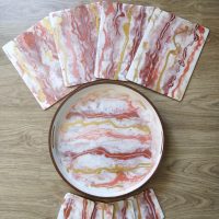 Coral range- serving tray, placemats & coasters 